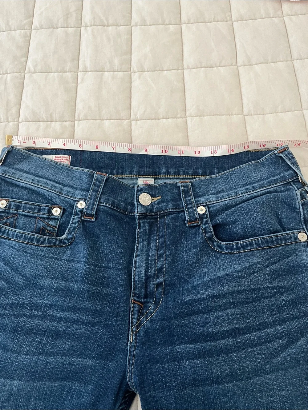 EUC True Religion Rocco Relaxed Skinny Jeans - Dark Blue size 34